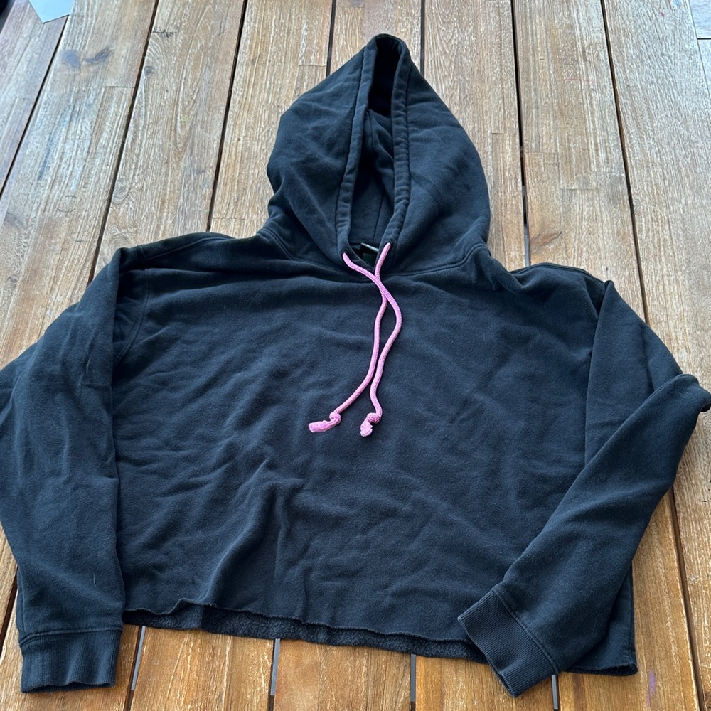 Wild Fable Charcoal Hoodie with Pink Accents